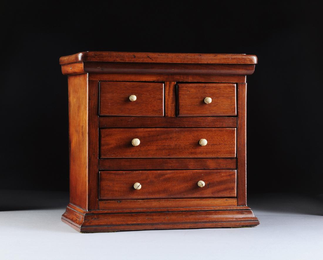 A DIMINUTIVE ANTIQUE CARVED WALNUT CRAFTSMAN'S SAMPLE (1 of 1)