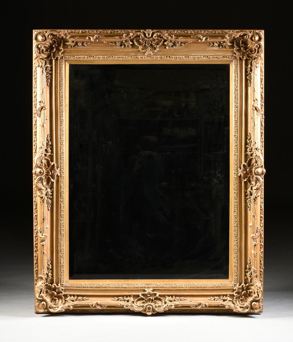 A LOUIS XVI STYLE GOLD PAINTED MIRROR, MODERN, (1 of 4)