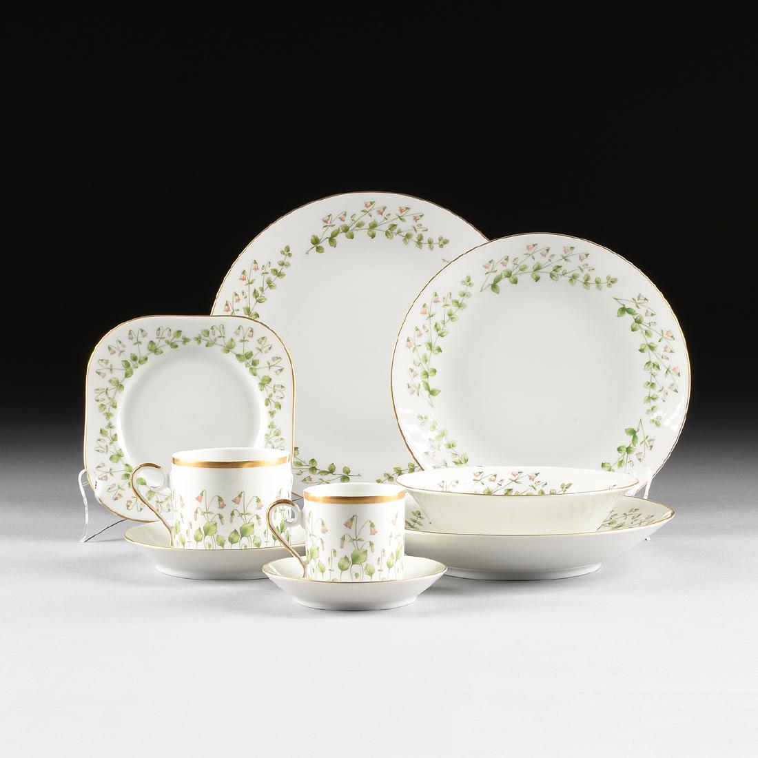 TWELVE PLACE SETTINGS OF HACKEFORS "LINNAEA BOREALIS" (1 of 14)