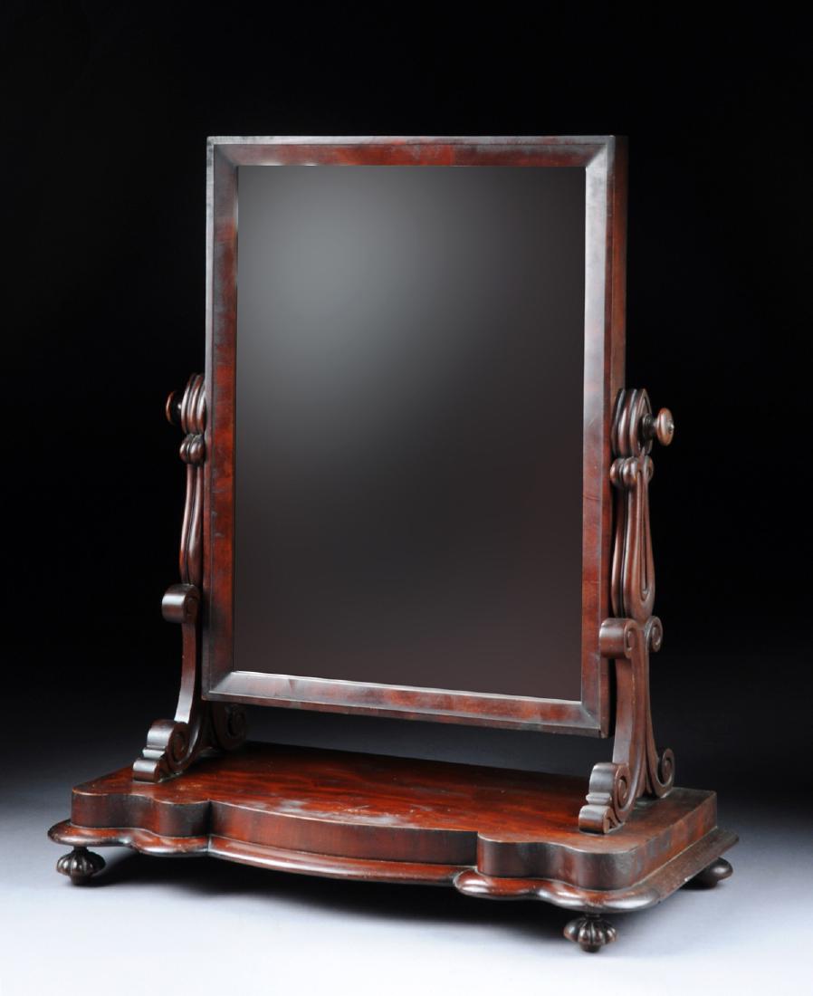 AN AMERICAN EMPIRE CARVED MAHOGANY GENTLEMAN'S SHAVING (1 of 2)