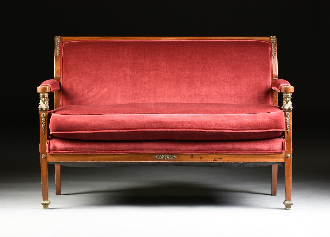 A ITALIAN NEOCLASSICAL STYLE ORMOLU MOUNTED MAHOGANY (1 of 7)