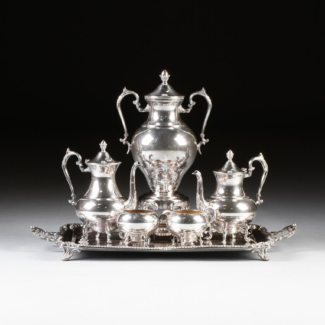A SIX PIECE AMERICAN SILVER PLATED TEA AND COFFEE (1 of 17)