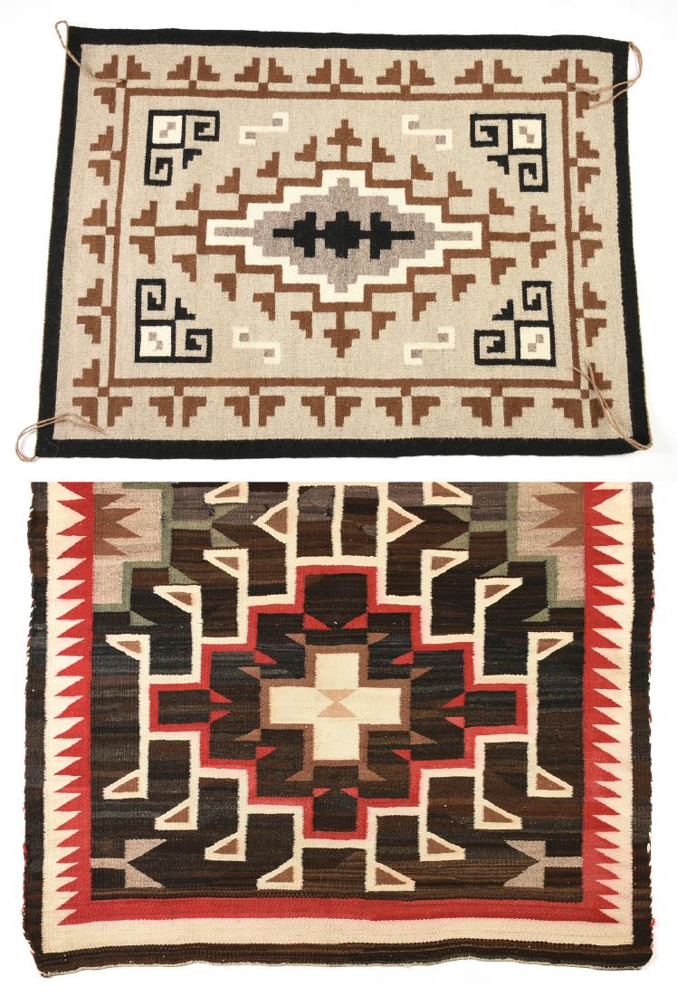 TWO NAVAJO STYLE RUGS, NEW MEXICO, LAST QUARTER 20TH (1 of 12)