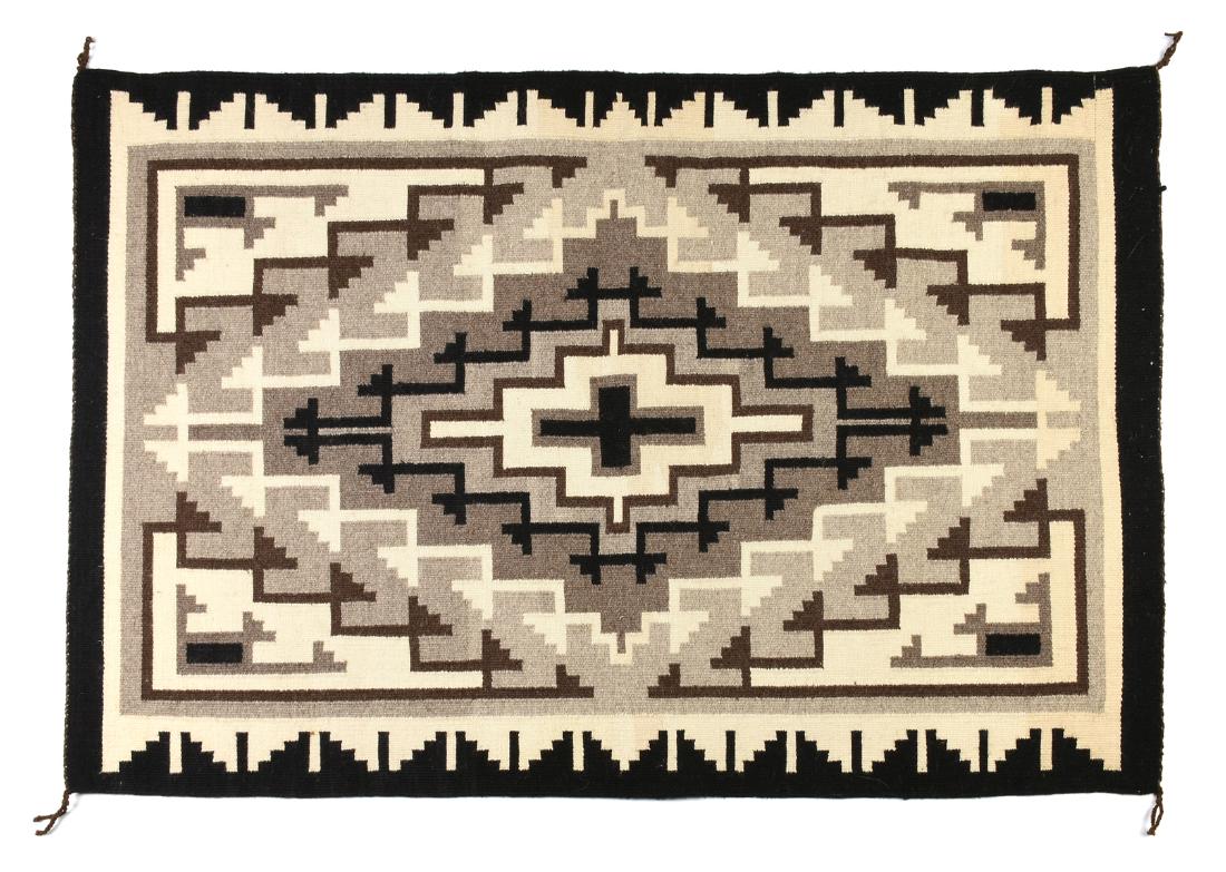 A NAVAJO TWO GRAY HILL STYLE RUG, NEW MEXICO, CIRCA (1 of 6)
