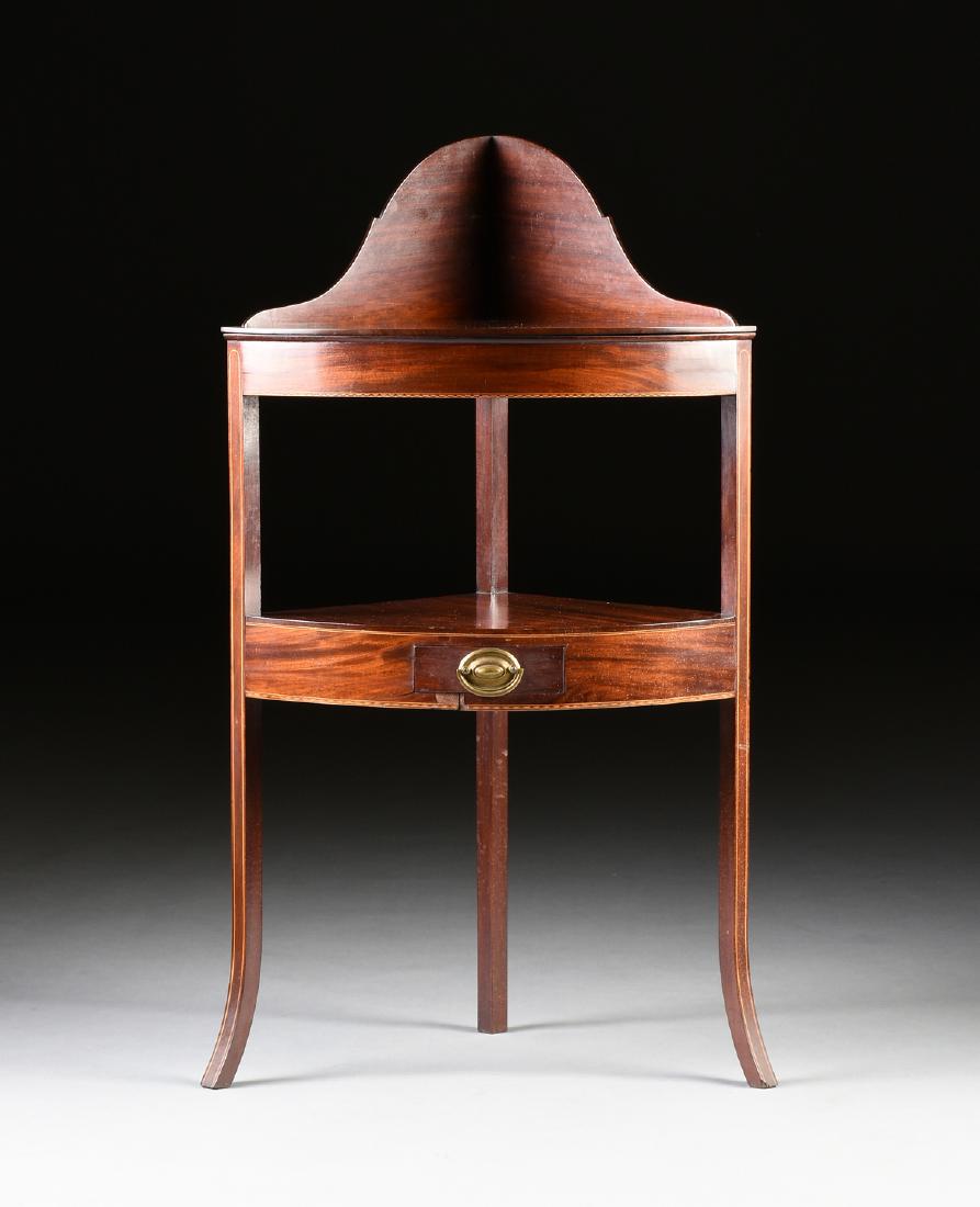 AN AMERICAN LATE FEDERAL FIGURED INLAID MAHOGANY TWO (1 of 10)