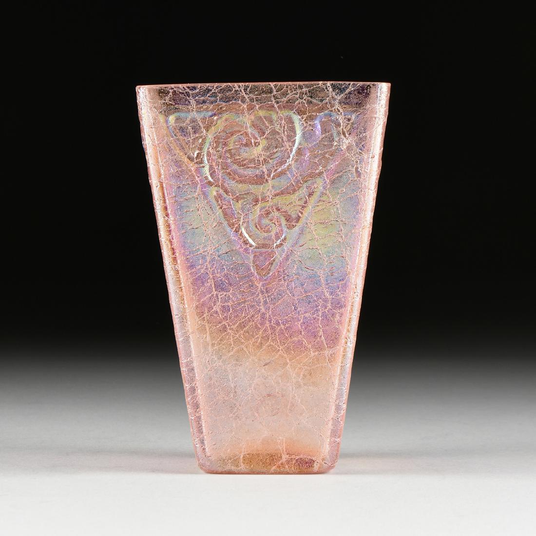 A VIENNESE SECESSIONIST STYLE IRIDESCENT PINK SQUARE (1 of 5)
