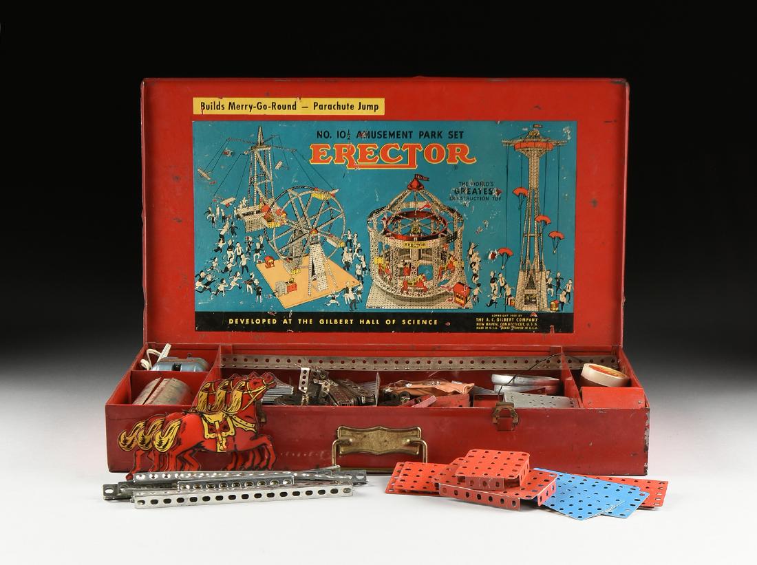 A VINTAGE A.C. GILBERT CO. ERECTOR SET WITH BOX, "No. (1 of 7)