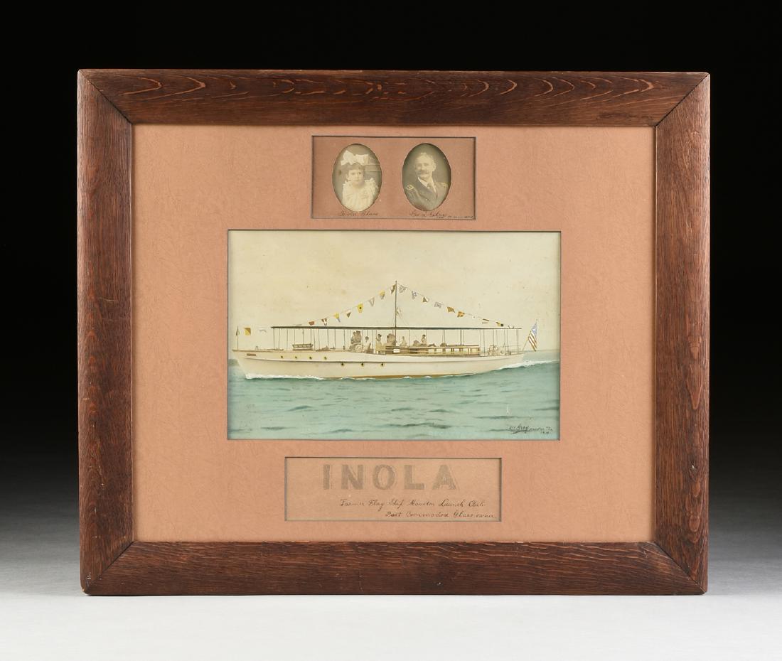 A HAND EMBELLISHED PHOTOGRAPH, 1907-1910, PORTRAITS OF (1 of 8)