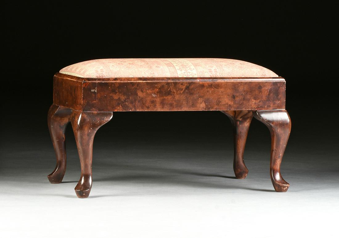 A QUEEN ANNE STYLE FAUX BOIS MAPLE FOOTSTOOL, AMERICAN, (1 of 3)