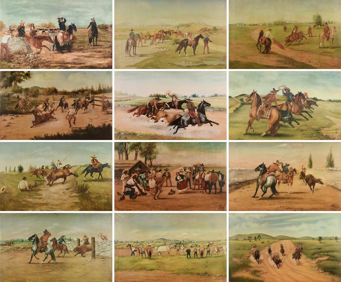 after ERNESTO ICAZA (Mexican 1866-1935) A TWELVE PRINT (1 of 14)