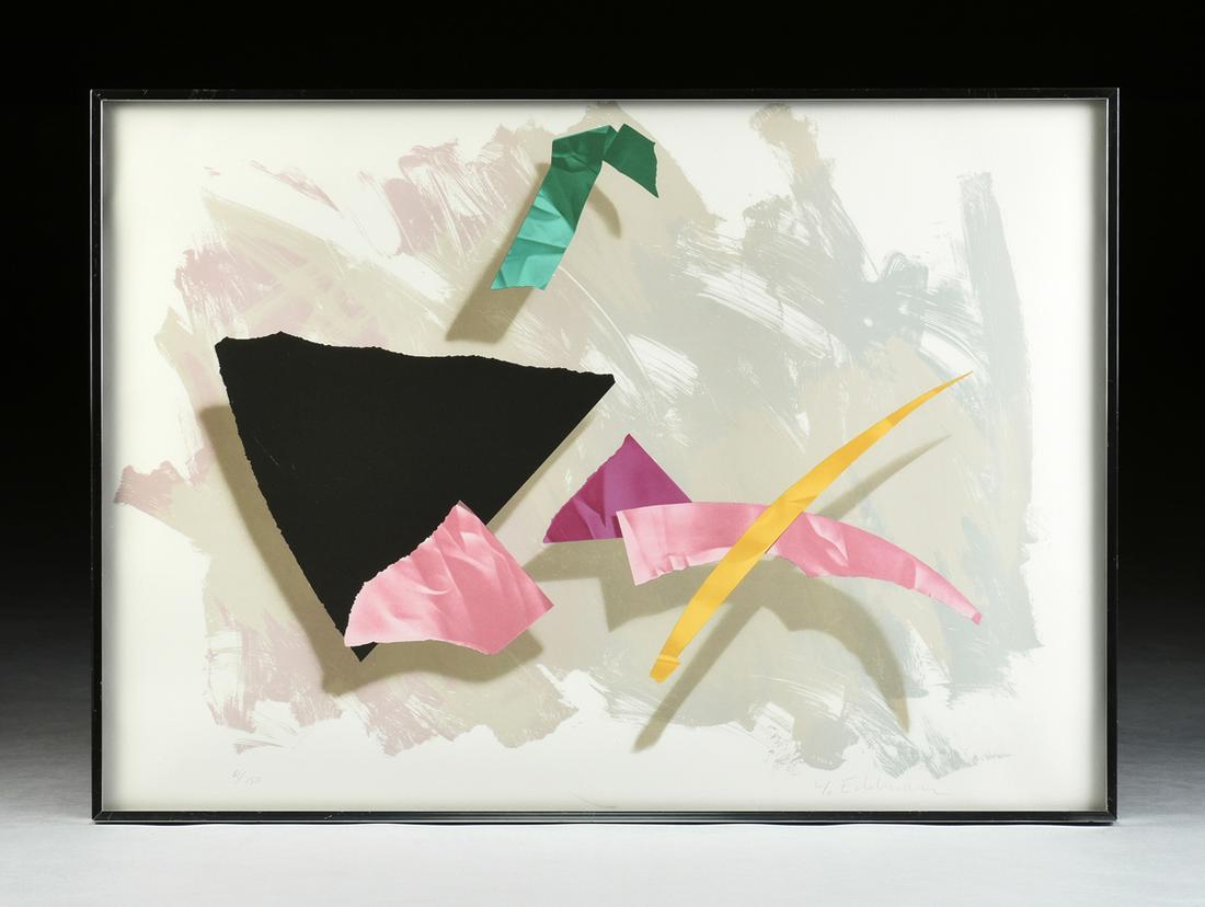 YRJO EDELMANN (Finnish 1941-2016) A PRINT, "Composition (1 of 8)