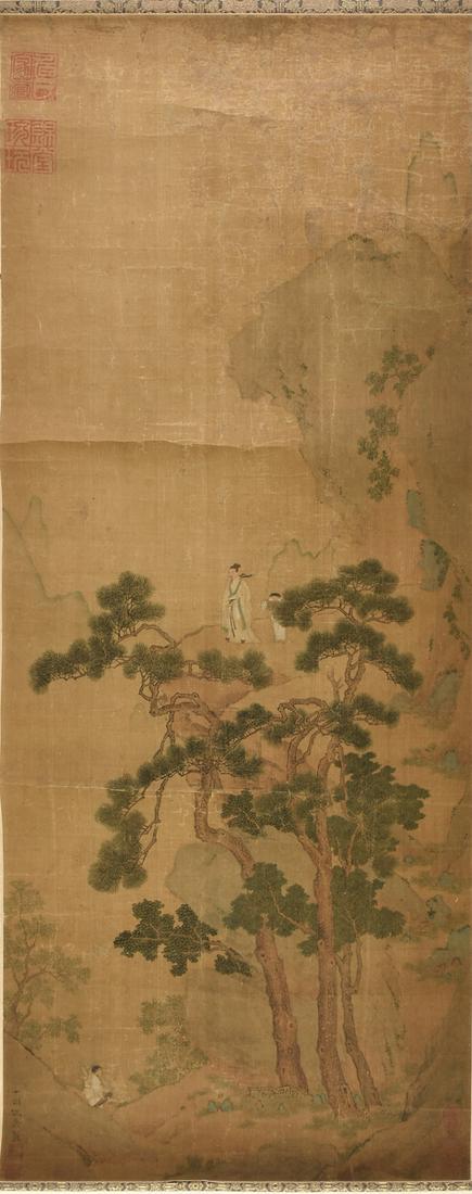 AFTER SHEN ZHOU (1427-1509) A WATERCOLORS ON SILK (1 of 10)