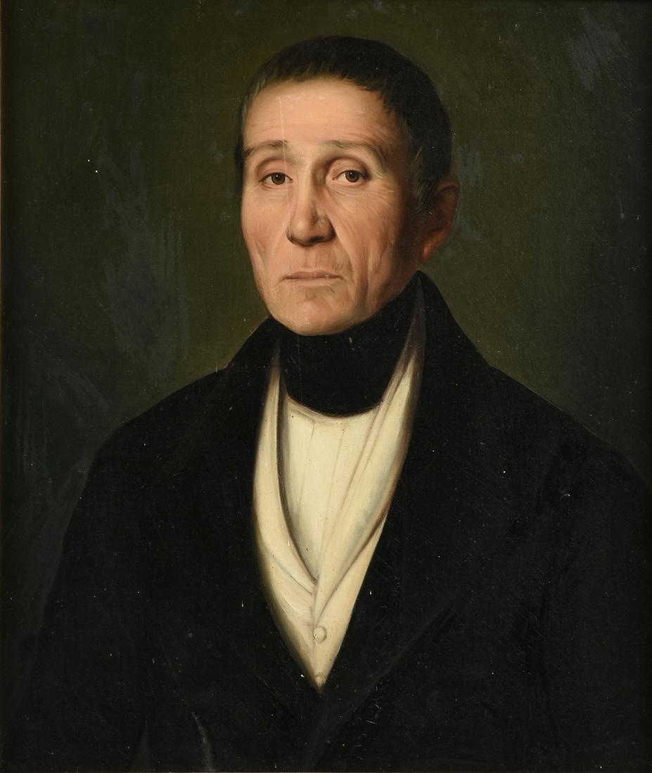 A FRENCH GENTLEMAN'S PORTRAIT PAINTING, CIRCA 1835, (1 of 9)