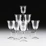 A SET OF EIGHT CRYSTAL DESSERT WINE STEMWARE,