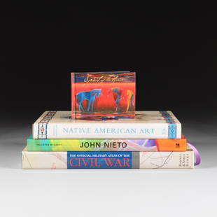 A GROUP OF FOUR AMERICAN BOOKS; THE OFFICIAL MILITARY: A GROUP OF FOUR AMERICAN BOOKS; THE OFFICIAL MILITARY ATLAS OF THE CIVIL WAR, TOGETHER WITH THREE BOOKS OF NATIVE AMERICAN ART SUBJECTS, LATE 20TH CENTURY, comprising Diaz, RoseMary, "The Spirit of