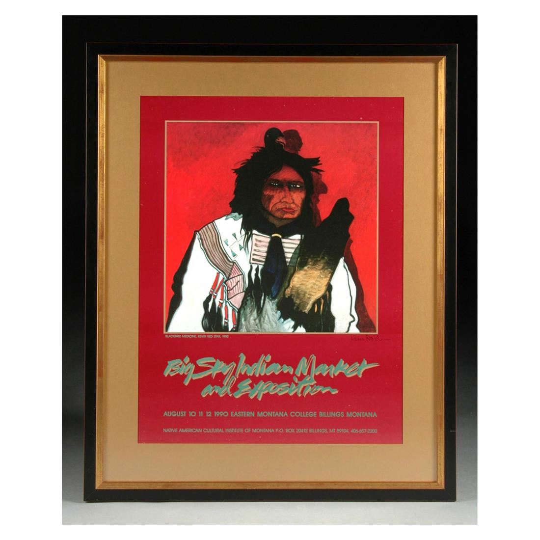 KEVIN RED STAR (American b. 1943 ) A POSTER, "BLACKBIRD (1 of 5)