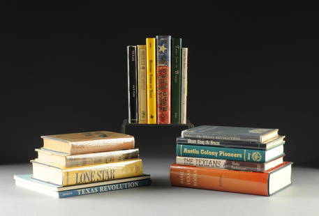 A COLLECTION OF SIXTEEN BOOKS, TEXAS (VARIOUS),: A COLLECTION OF SIXTEEN BOOKS, TEXAS (VARIOUS), comprising Catherine Munson Foster, "Ghosts Along the Brazos," Waco: Texian Press, 1977. Signed and dated [77] by the author, First edition; H. W.
