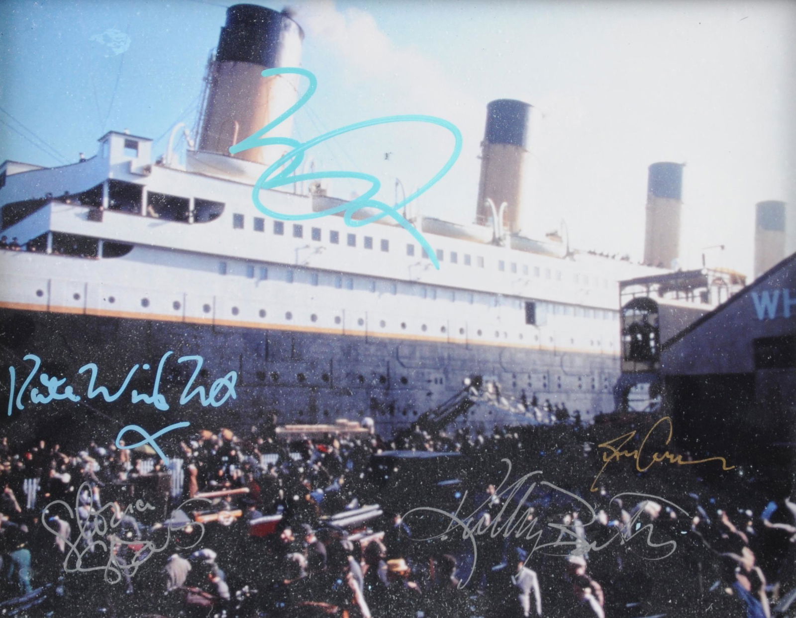 A "TITANIC" CAST SIGNED 8" X 10" COLOR PHOTOGRAPH, (1 of 1)