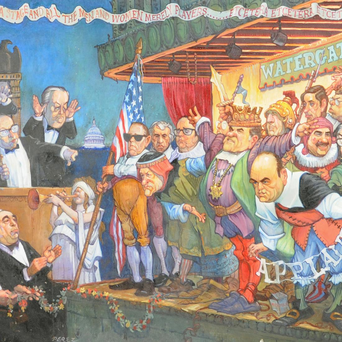 JOSE PEREZ (American b. 1929) A PAINTING, "Watergate (1 of 4)
