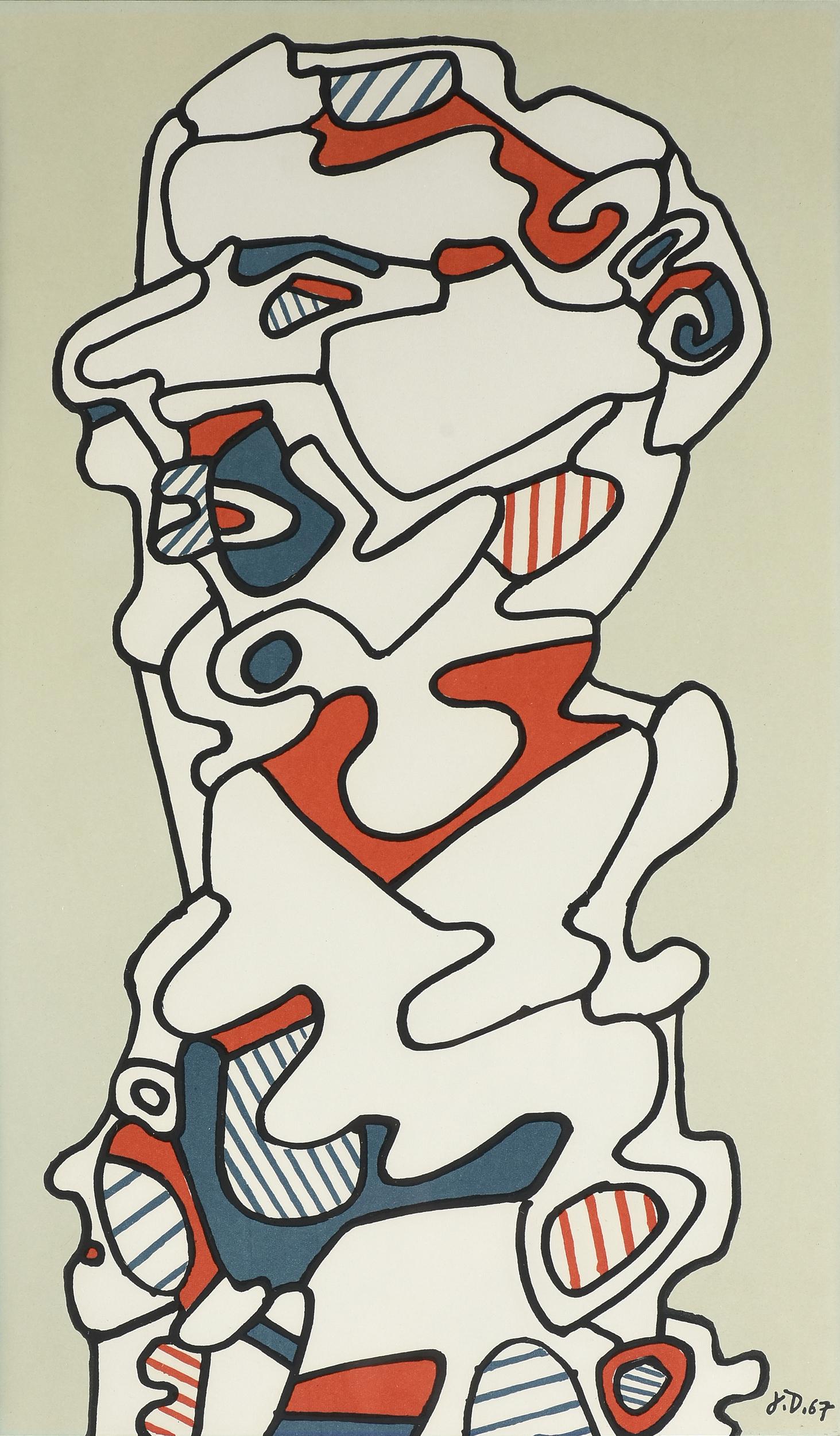 JEAN DUBUFFET (French 1901-1985) A PRINT, "L'Homme," (1 of 12)
