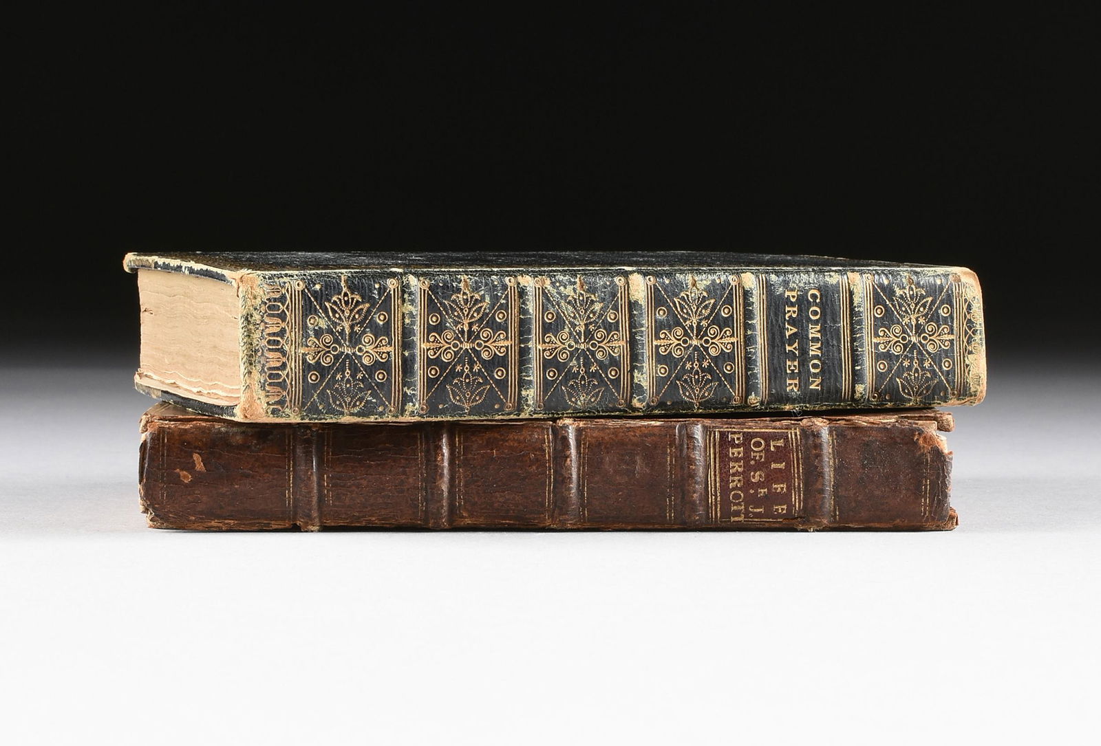 TWO ENGLISH LEATHER BOUND VOLUMES, "THE BOOK OF COMMON (1 of 7)