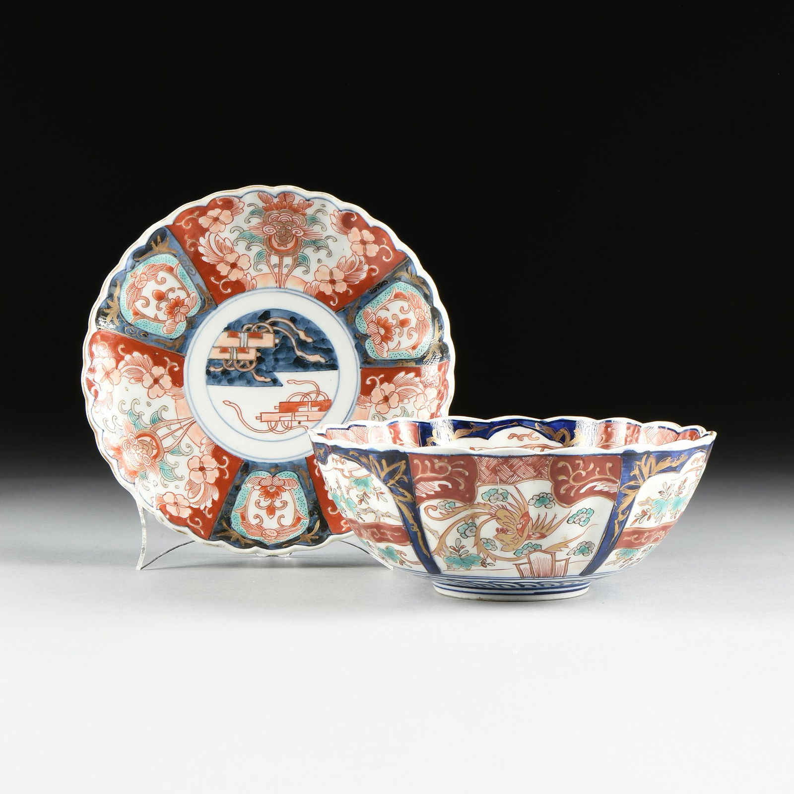 A GROUP OF TWO JAPANESE GILT AND POLYCHROME ENAMEL (1 of 11)