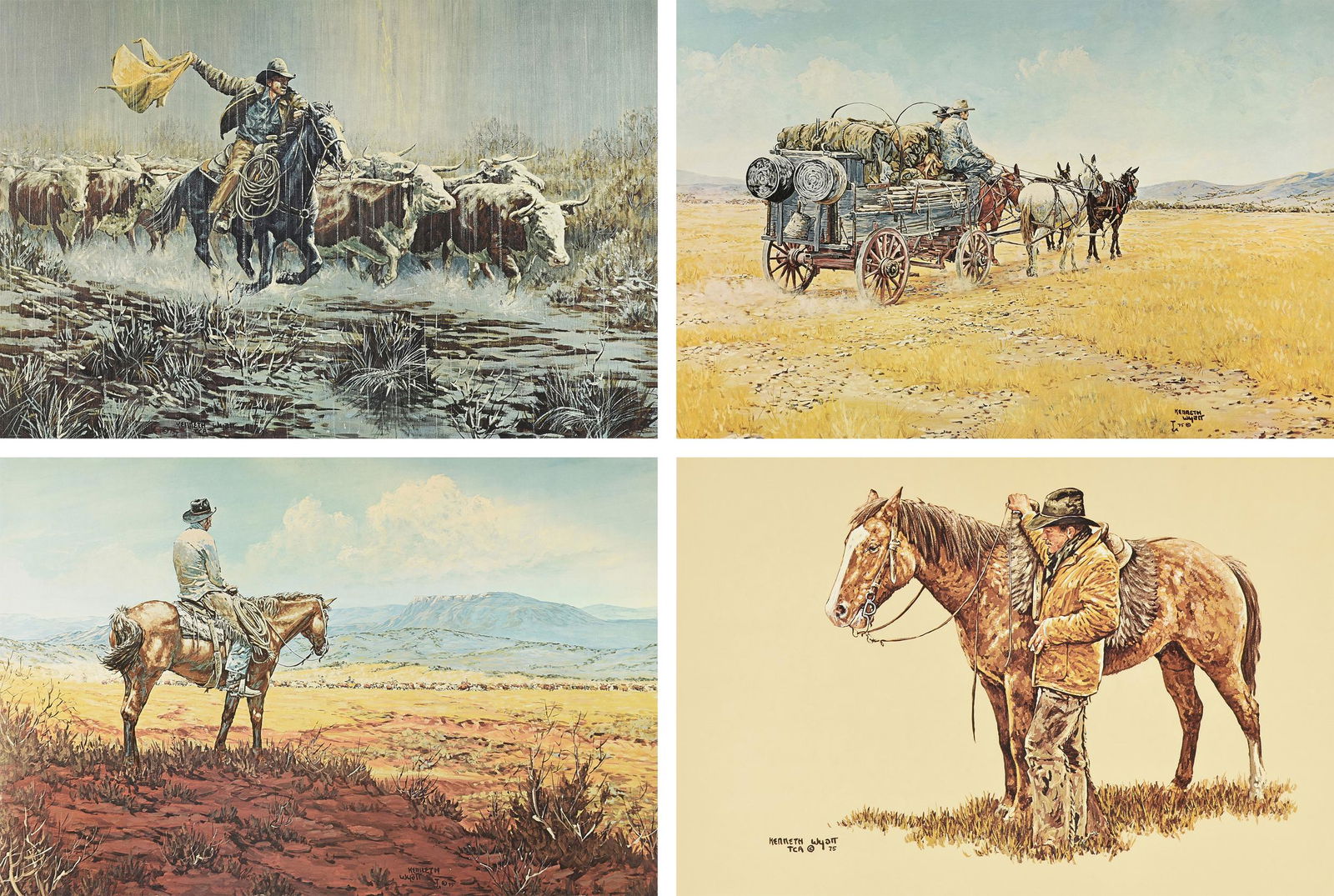 KENNETH WYATT (American/Texas b. 1930) A GROUP OF FOUR (1 of 20)