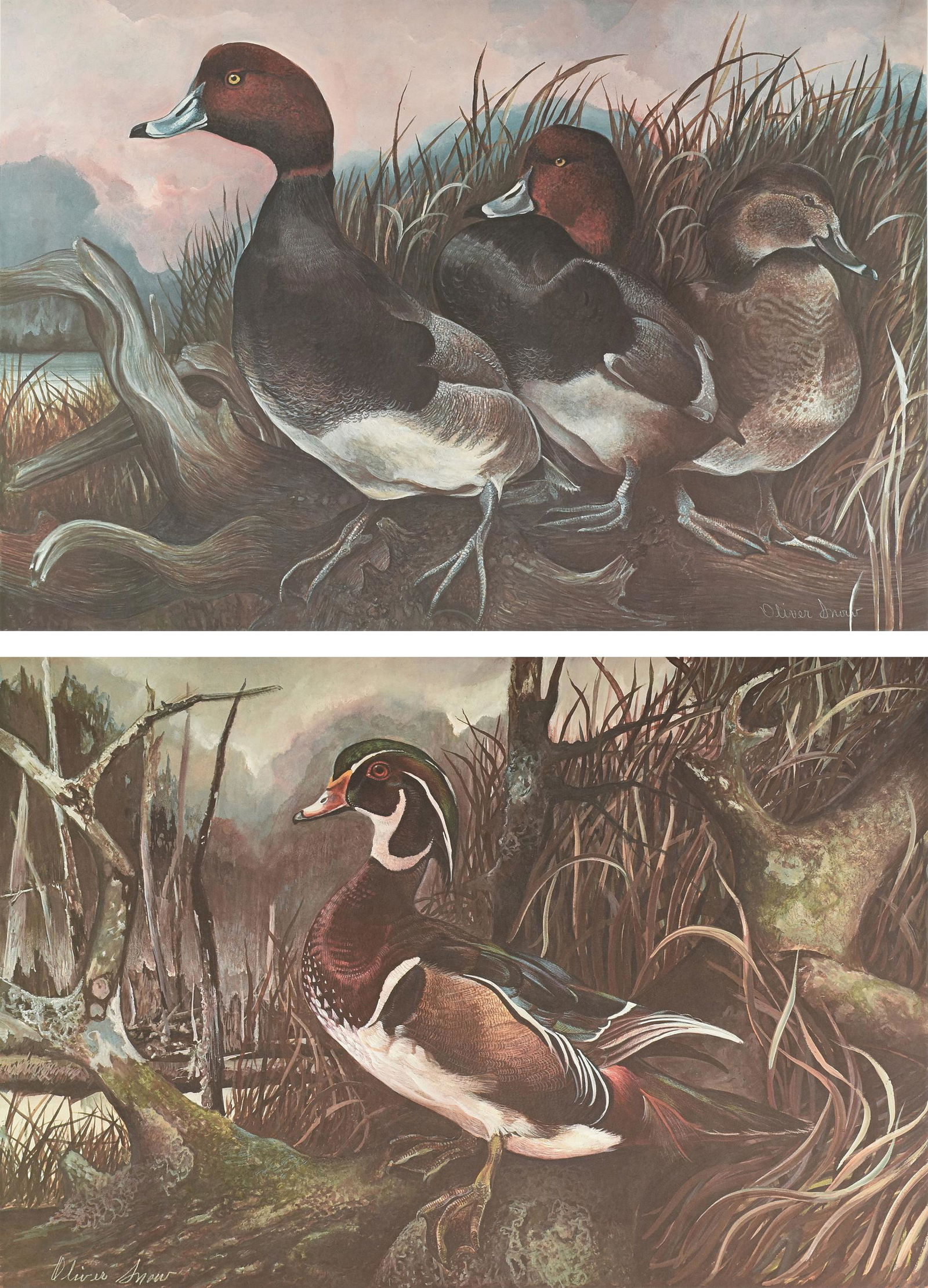 OLIVER SNOW (American d. 2005) A GROUP OF TWO PRINTS, (1 of 16)