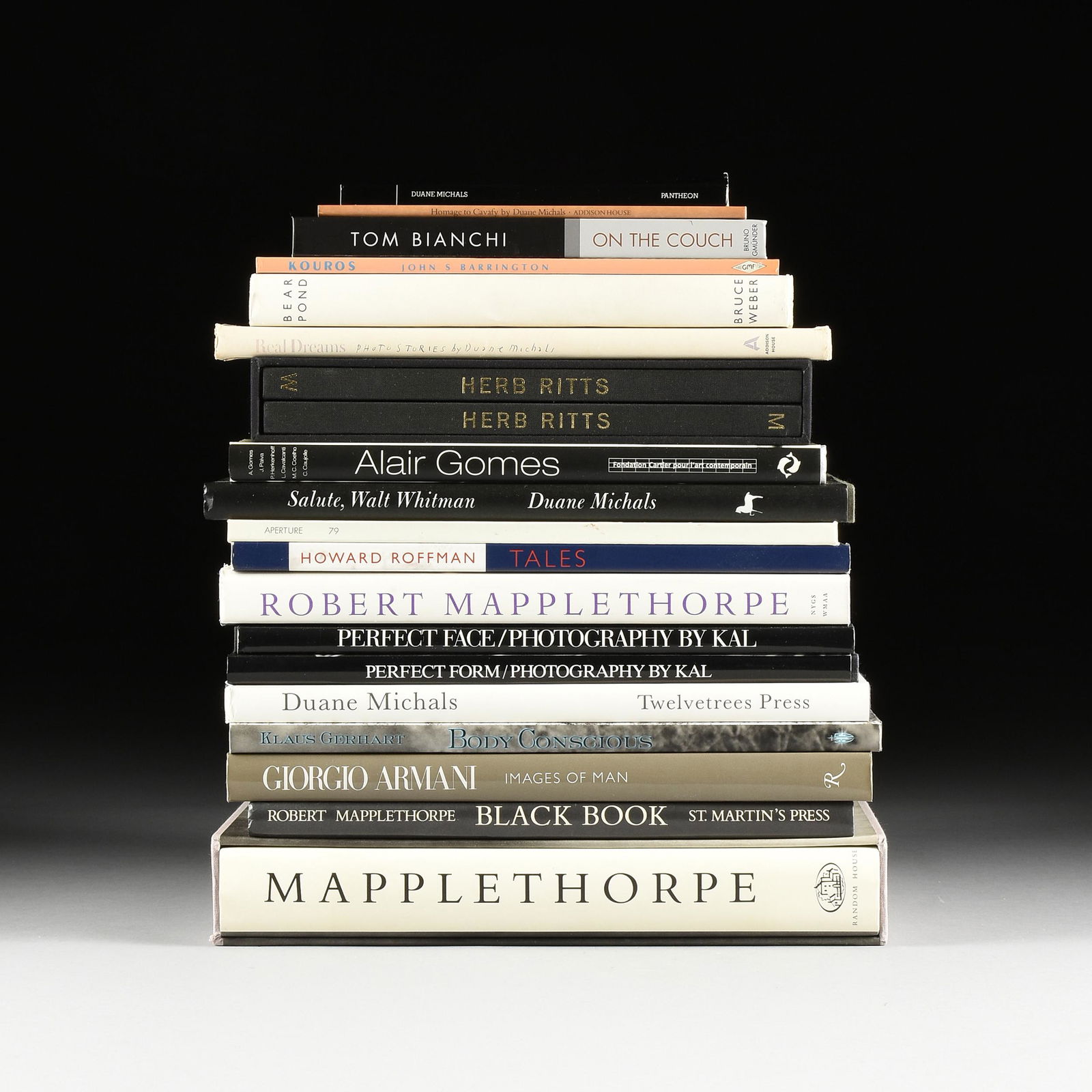 A COLLECTION OF EROTIC NUDE PHOTOGRAPHY BOOKS, LATE: A COLLECTION OF EROTIC NUDE PHOTOGRAPHY BOOKS, LATE 20TH CENTURY, titles comprising, Duane Michals, Paris and New York, 1986; Homage to Cavafy by Duane Michals, New Hampshire, 1978; Tom Bianchi on the