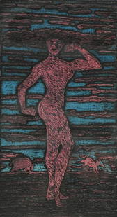 DEREK BOSHIER (British b. 1937) A PRINT, "The Idealist:: DEREK BOSHIER (British b. 1937) A PRINT, "The Idealist: A Future Politician (II)," 1982, lithograph on paper, signed and dated in margin in pencil L/R, "DB 1982," and numbered 11/30. 12 3/4" x 9" Prov