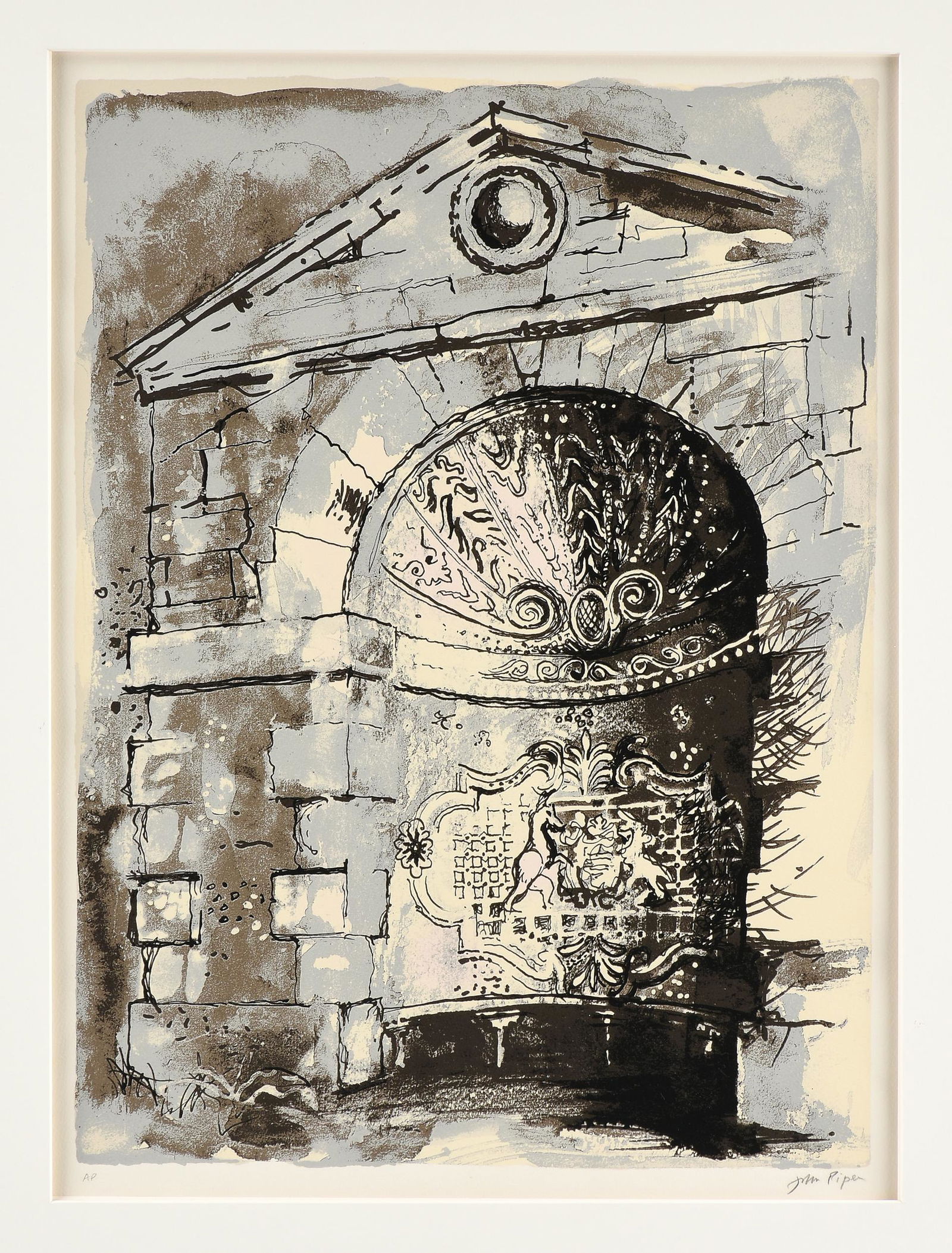 JOHN PIPER (British 1903-1992) A PRINT, "The Pebble (1 of 13)