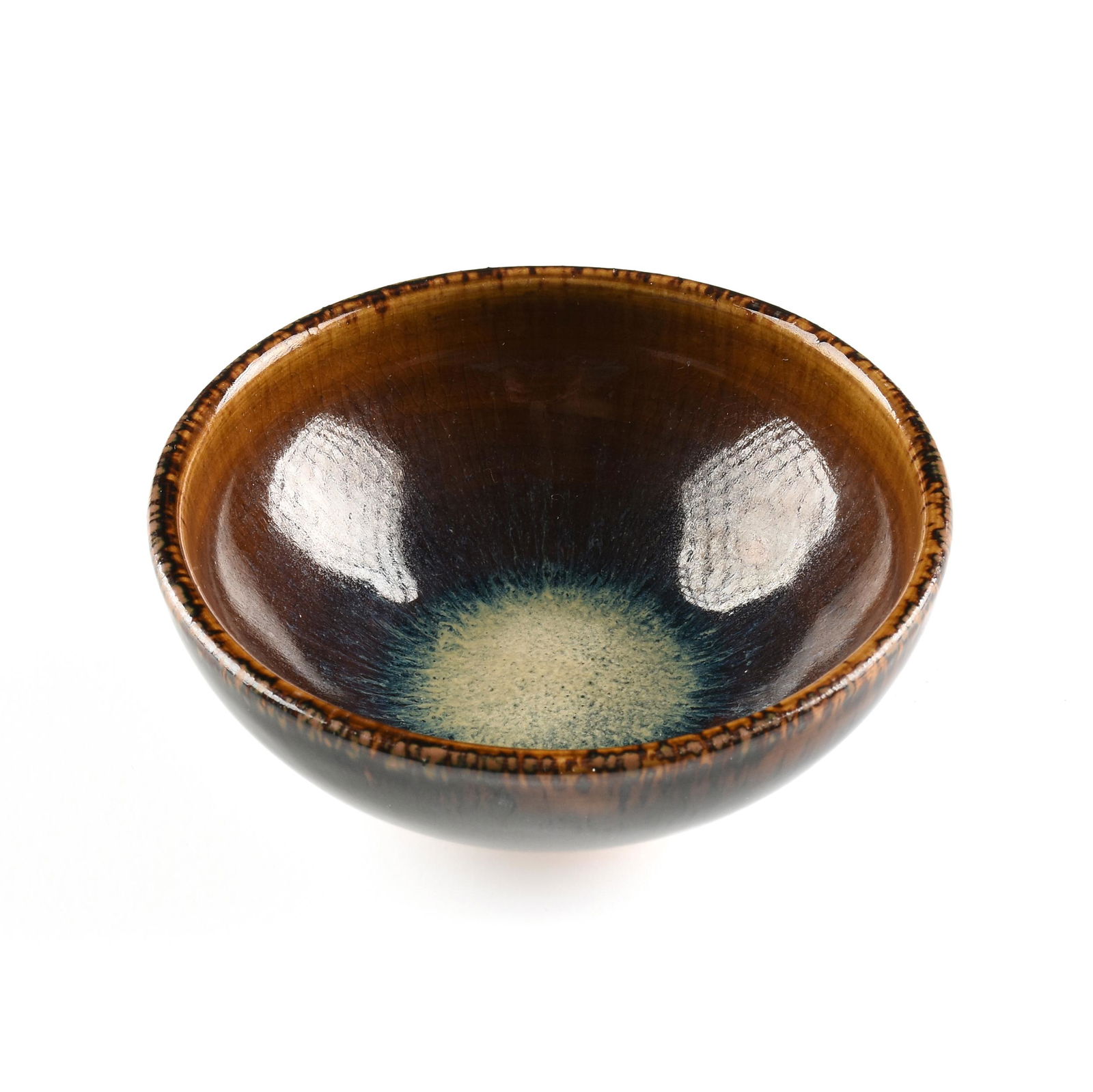 A CHINESE JIAN WARE "HARE'S FUR" GLAZE TEA BOWL, (1 of 5)