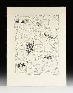 DEREK BOSHIER (British b. 1937) A PRINT, â€œF.E.,": DEREK BOSHIER (British b. 1937) A PRINT, â€œF.E.," 1973, etching with photo-etching on paper, signed and dated in margin in pencil L/L, "Derek Boshier 1973," and marked A/P, titled L/R. 19 1/4" x