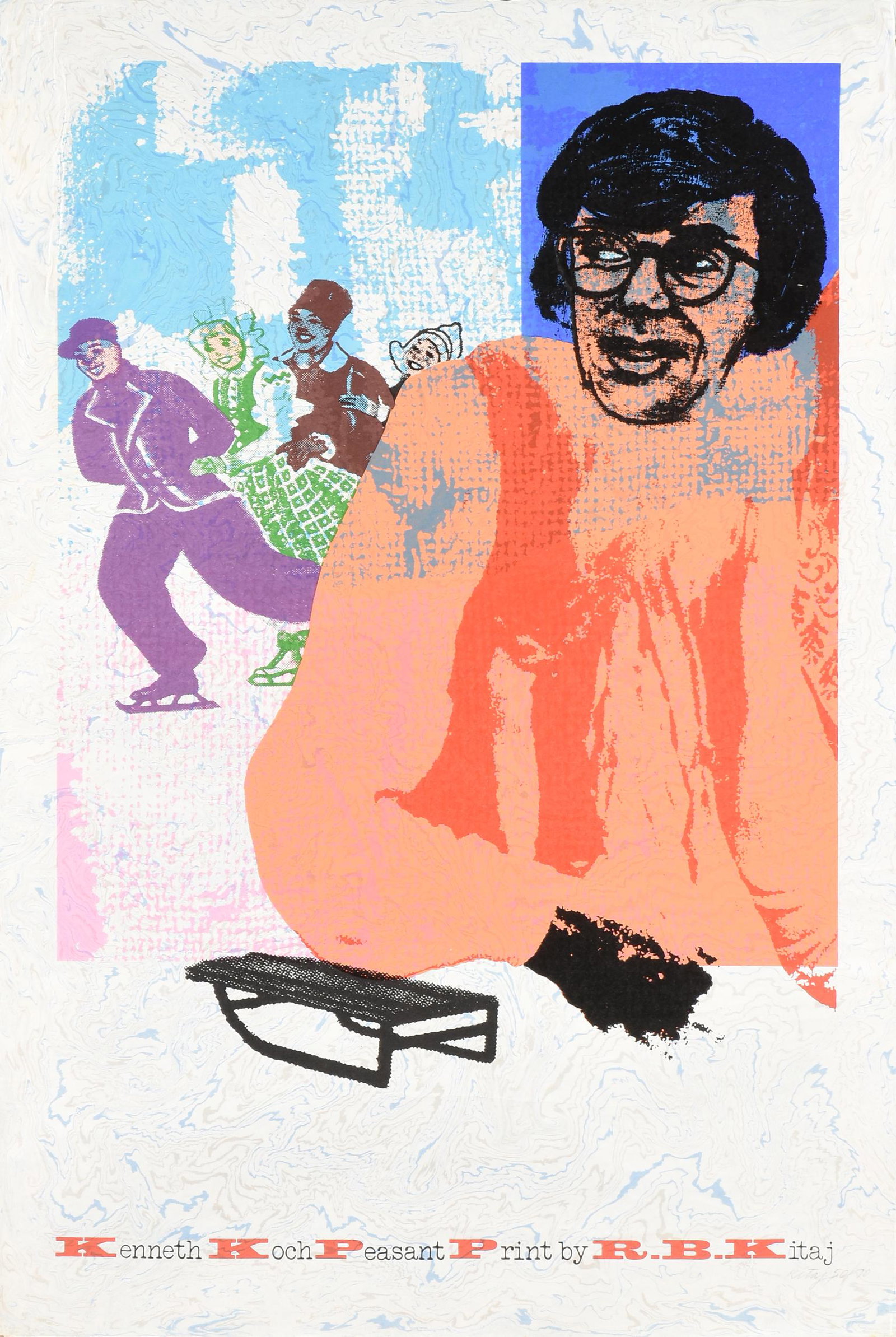 R.B. KITAJ (American 1932-2007) A PRINT, "Kenneth Koch (1 of 8)