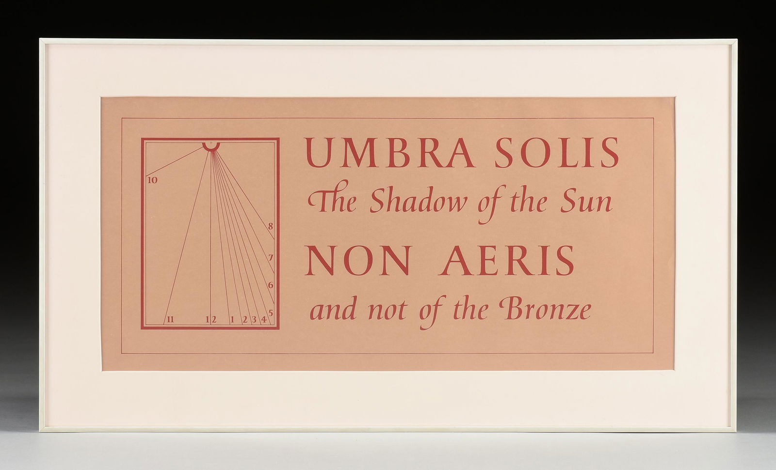 IAN HAMILTON FINLAY (Scottish 1925-2006) A PRINT, (1 of 8)