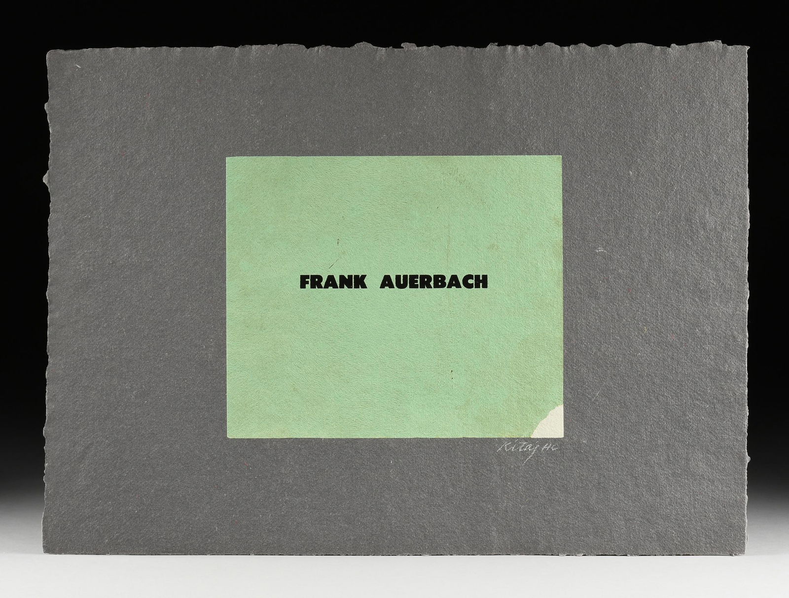 R.B. KITAJ (American 1932-2007) A PRINT, "Frank (1 of 6)