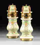 A PAIR OF CONTINENTAL ART NOUVEAU STYLE CERAMIC TWO (1 of 6)