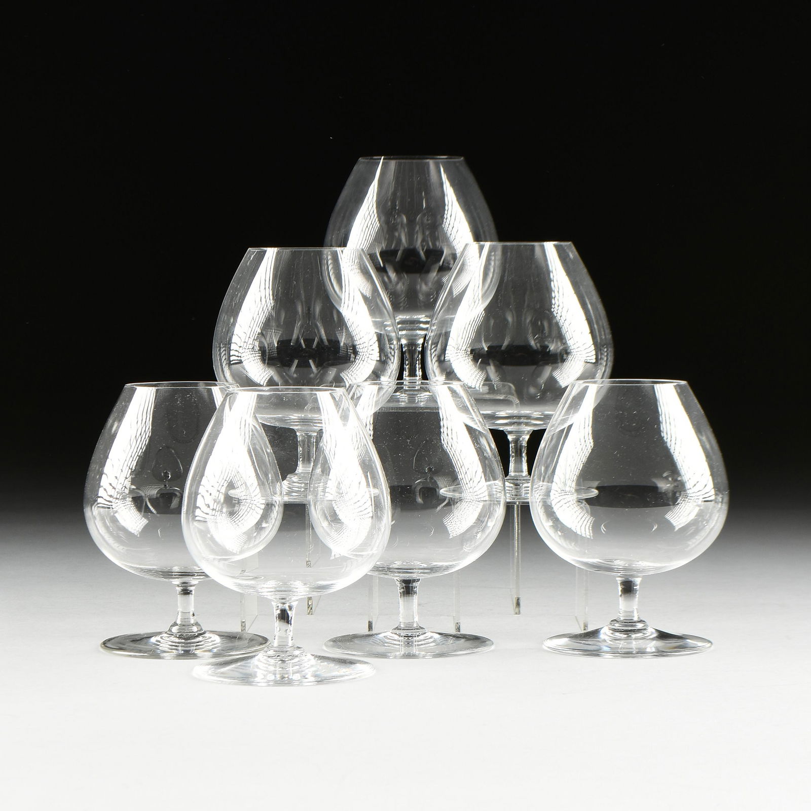A SET OF SIX BACCARAT DÃ‰GUSTATION COGNAC GLASS (1 of 3)