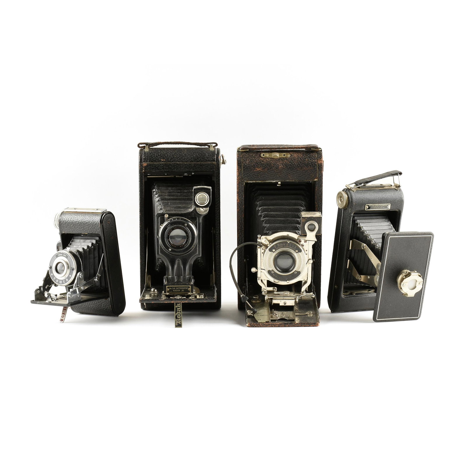 A GROUP OF FOUR VINTAGE CAMERAS, KODAK, TOWER, AND (1 of 8)