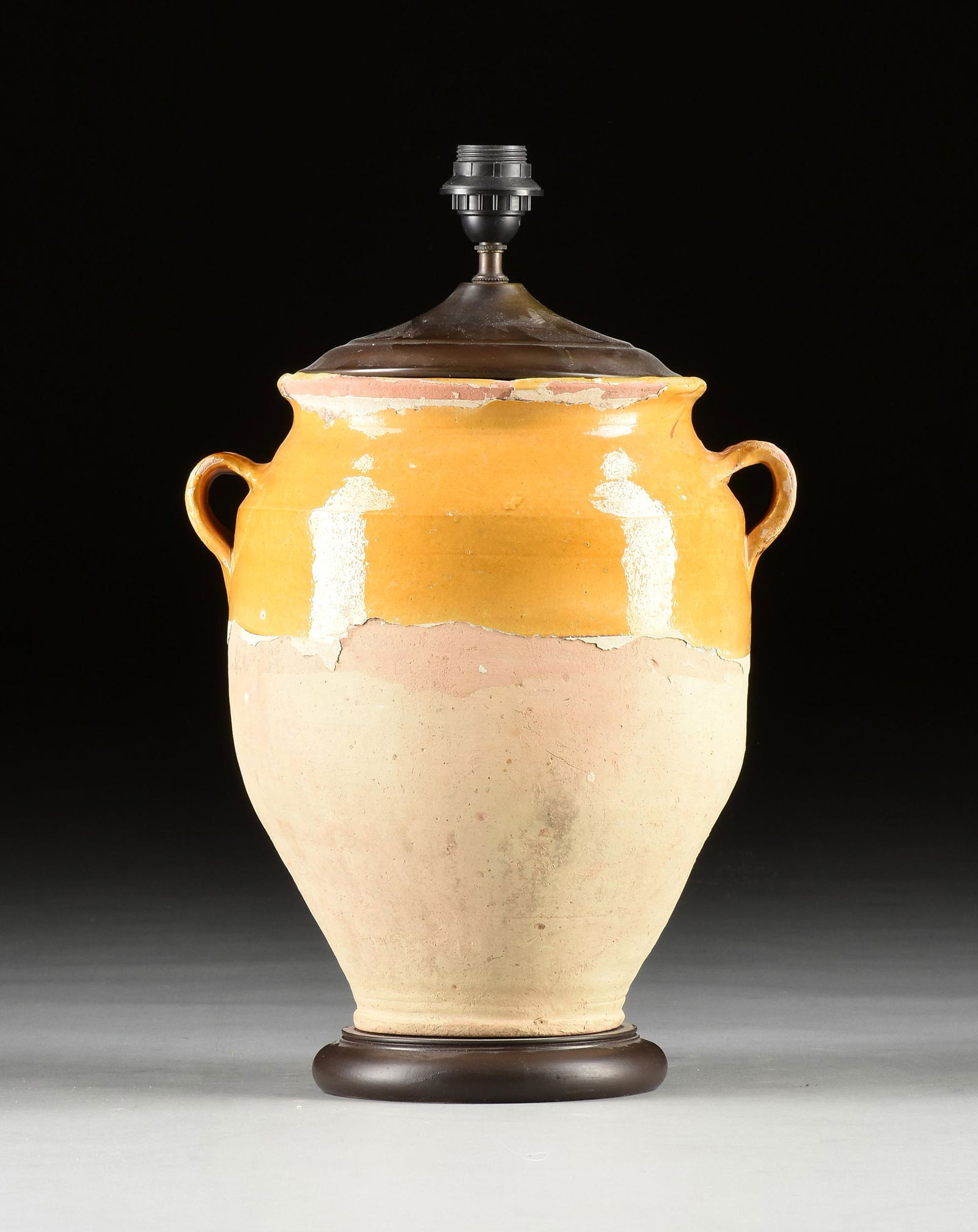 A FRENCH PROVINCIAL STYLE YELLOW GLAZED TERRACOTTA (1 of 4)