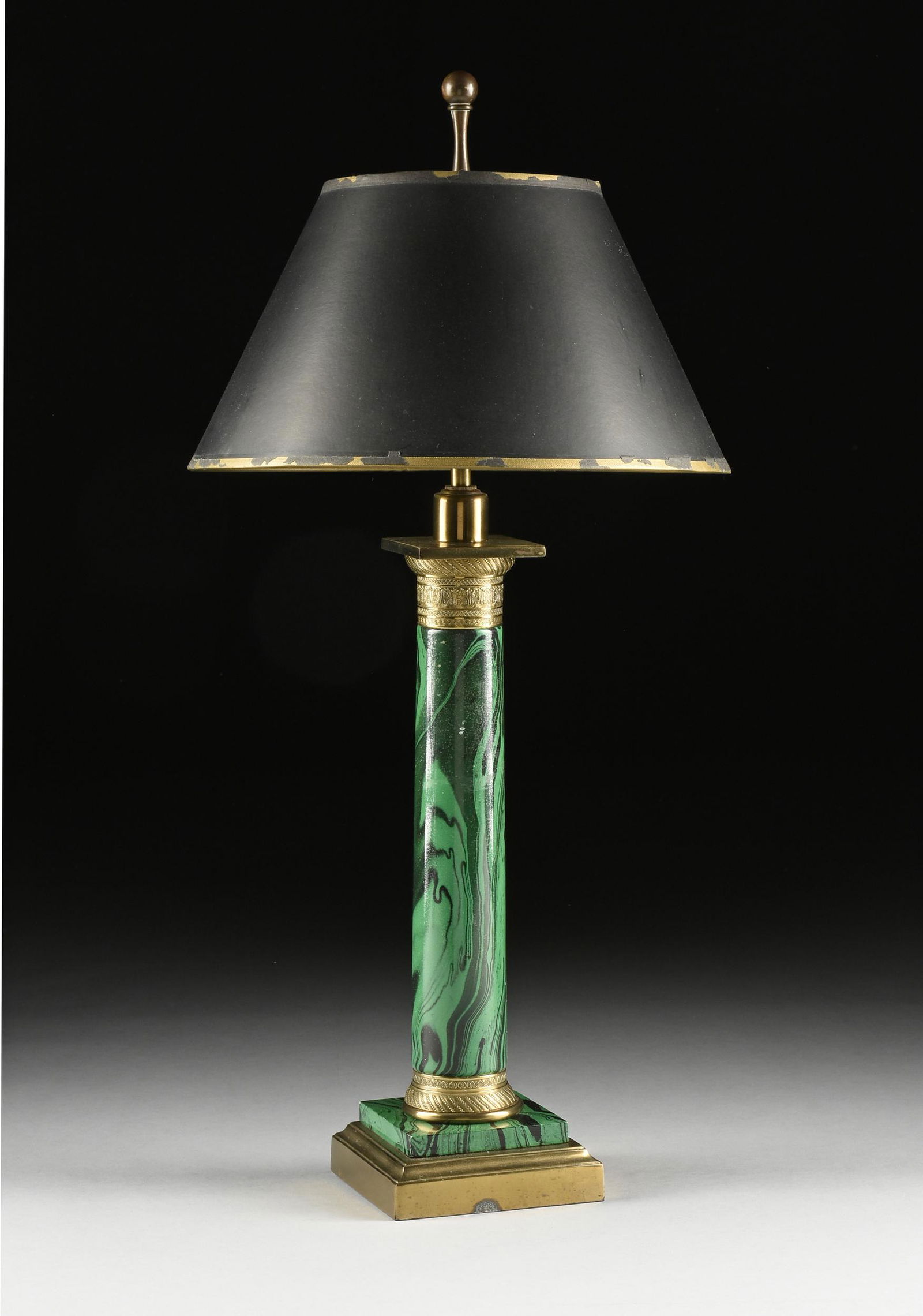A NEOCLASSICAL STYLE BRONZE MOUNTED AND FAUX MALACHITE (1 of 5)