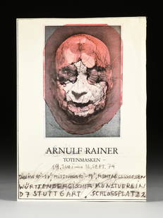 A GROUP OF FIVE CONTEMPORARY ARTIST POSTERS, SOME: A GROUP OF FIVE CONTEMPORARY ARTIST POSTERS, SOME SIGNED, 20TH CENTURY, featuring Joel Peter Witkin, Arnulf Rainer, Dick Wray, Jack Boynton, and Richard Thompson, unframed, various dimensions. Provena