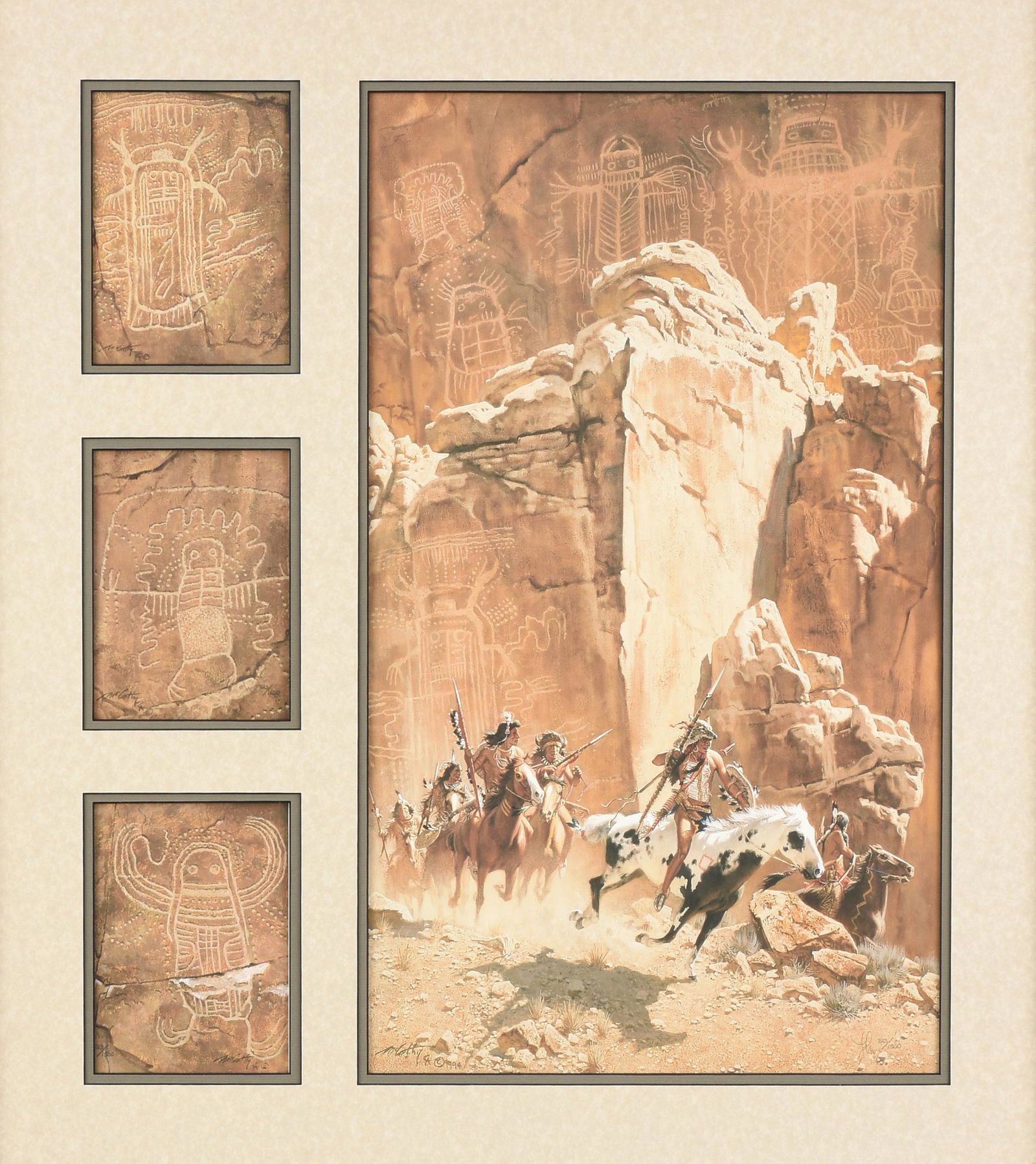 FRANK C. MCCARTHY (American 1924-2002) A FRAMED GROUP OF PRINTS, "Beneath the Cliffs of the (1 of 13)