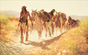 HOWARD TERPNING (American b. 1927) A GICLEE CANVAS, "Plunder from Sonora," 2003, (1 of 15)