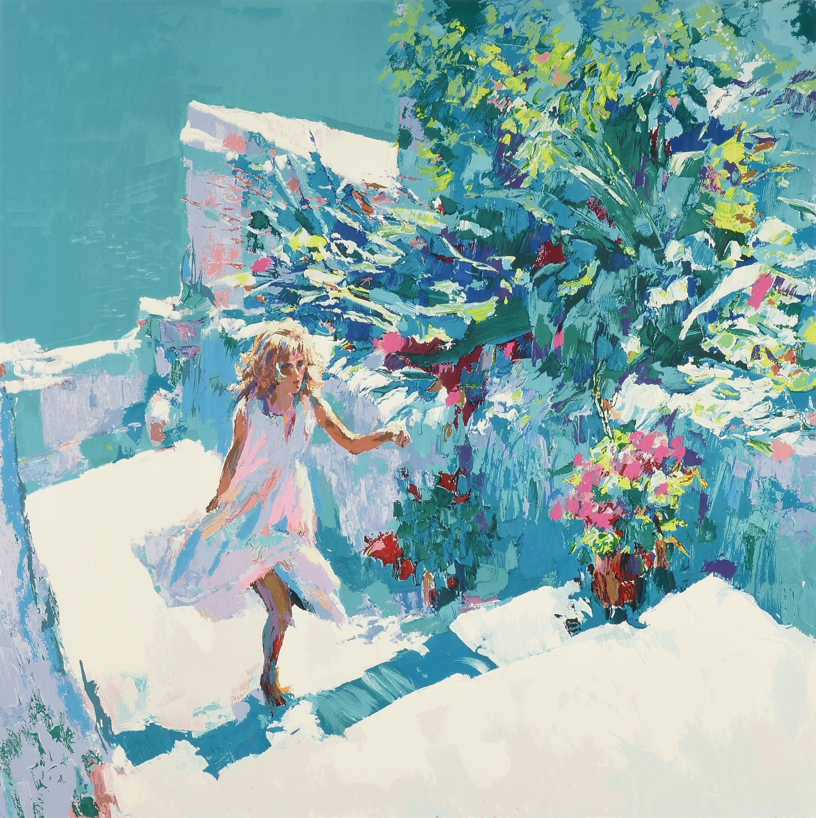NICOA SIMBARI (Italian 1927-2012) A PRINT, "Taormina,"1979, (1 of 14)