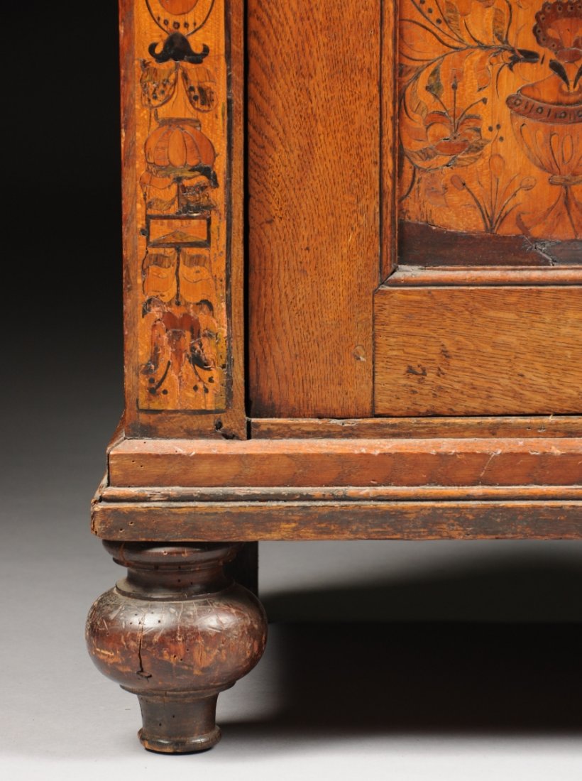 A CONTINENTAL VARIOUS FRUITWOOD INLAID INTARSIA WALNUT - 4