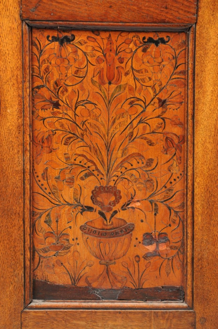 A CONTINENTAL VARIOUS FRUITWOOD INLAID INTARSIA WALNUT - 5