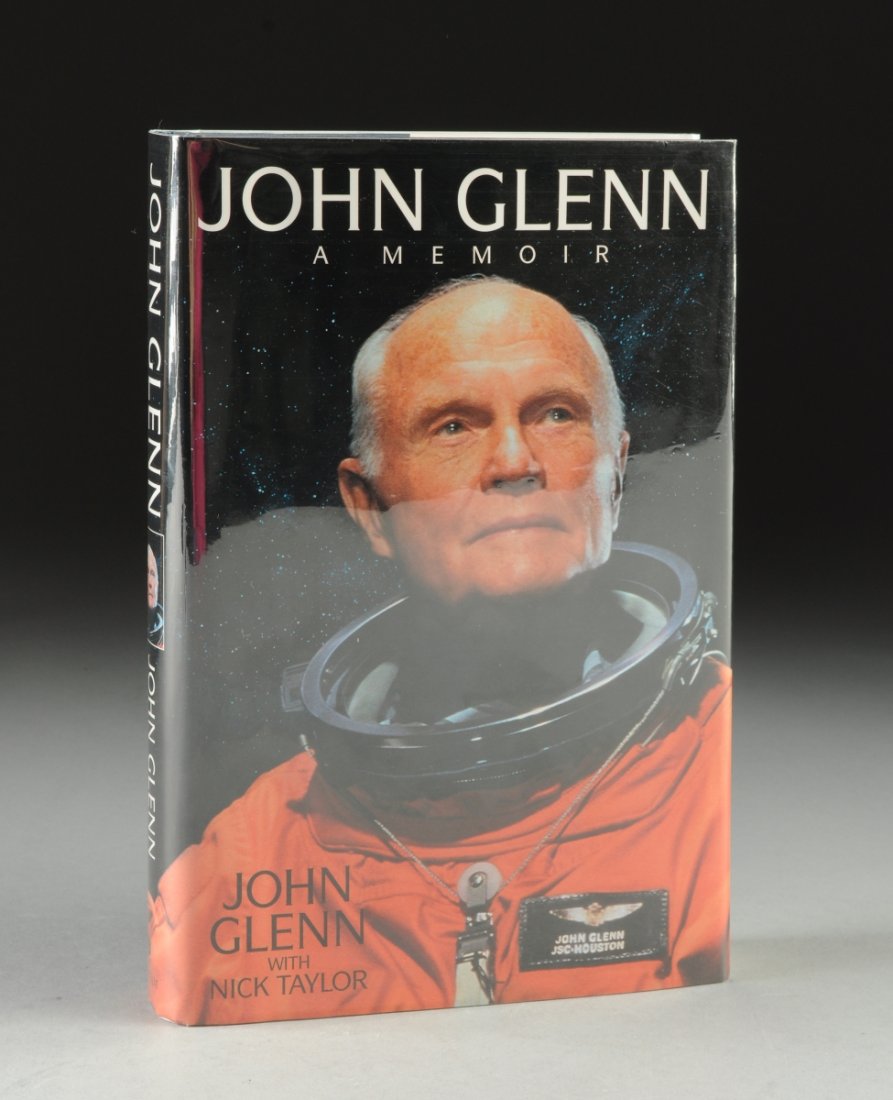 JOHN GLENN (b. 1921) A BOOK, "A Memoir," New York:: JOHN GLENN (b. 1921) A BOOK, "A Memoir," New York: Bantam Books: 1999. With Nick Taylor. First edition, printed on acid free paper, paper bound in blue with embossed signature to front, silver letteri