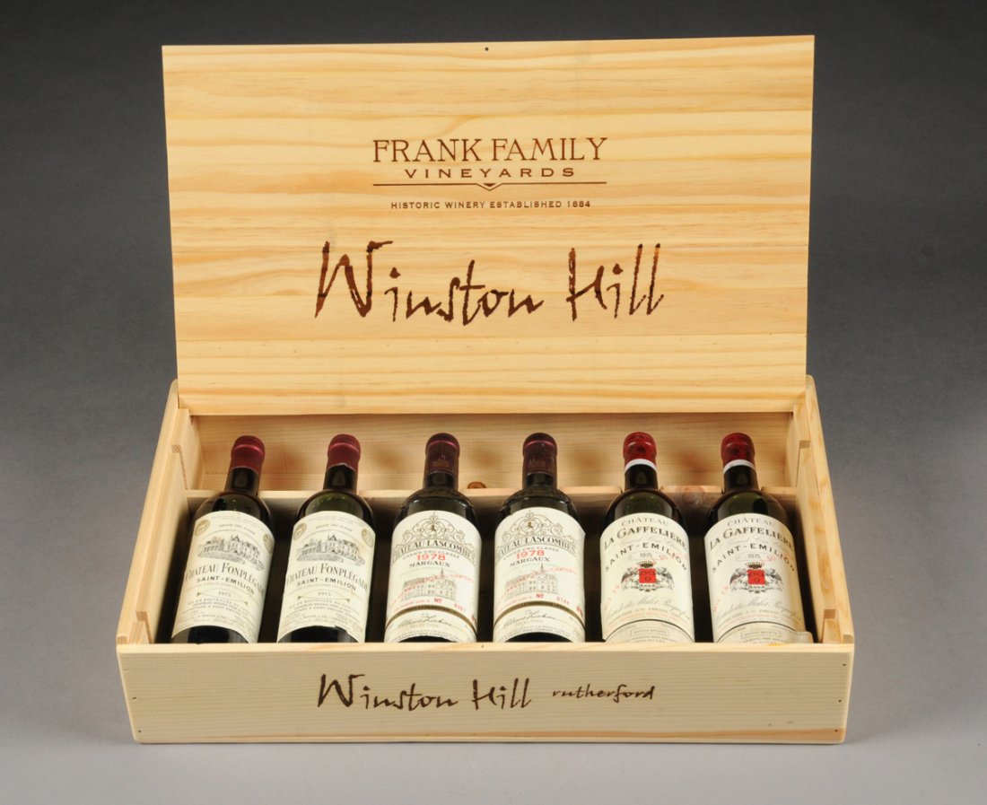 SIX BOTTLES OF FRENCH WINES,: SIX BOTTLES OF FRENCH WINES, comprising two 1978 Chateau-Lascombes, Margaux, Grand Cru Classe, two 1975 Chateau LaGaffeliere Saint-Emilion, Grand Cru Classe, and two 1975 Chateau Fonplegade Saint-Emil