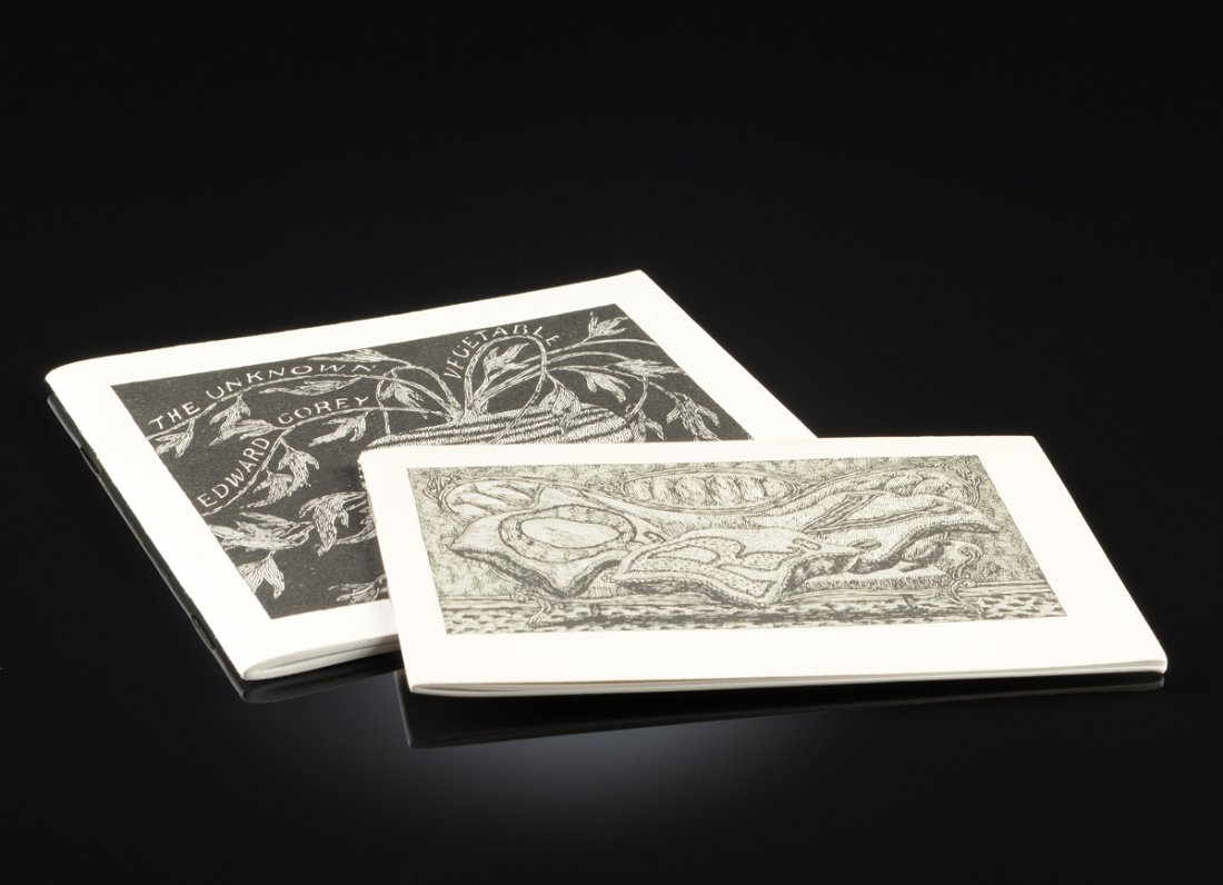 EDWARD GOREY (1925-2000) TWO BOOKS, "The Fraught: EDWARD GOREY (1925-2000) TWO BOOKS, "The Fraught Settee," and "The Unknown Vegetable," "The Fraught Settee," The Fantod Press, 1990. First edition limited printing, numbered 309 out of 500 numbered an